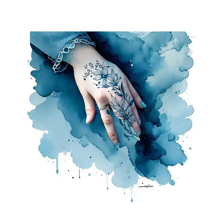 Signature Wrist Tattoo Design Featuring