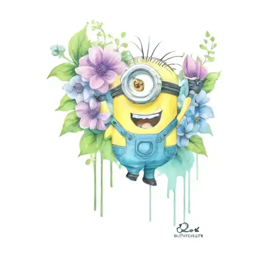 Minion In The Medical Field Flowers Surrounding
