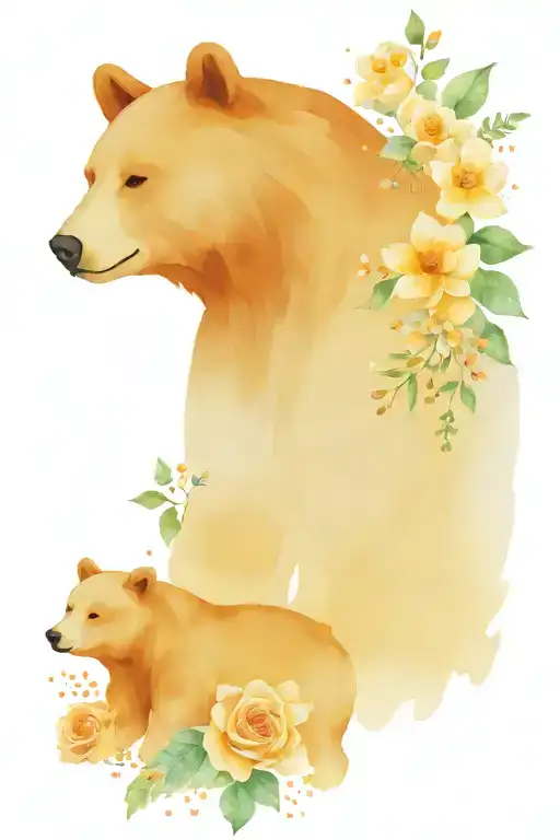 Bear Stars Flowers