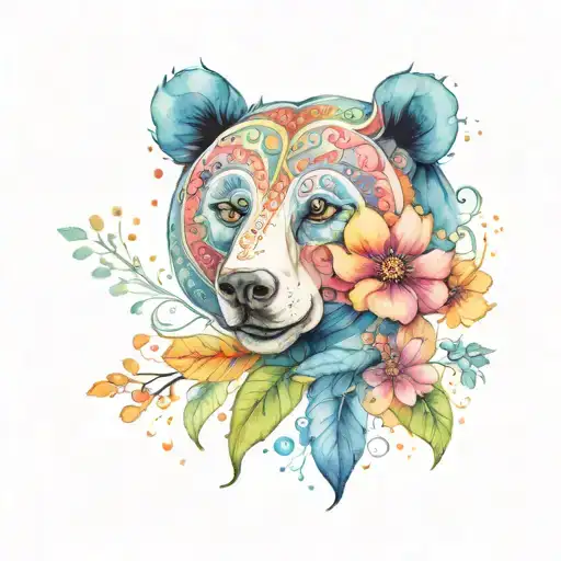 Paisley Bear Head Flowers Blooming