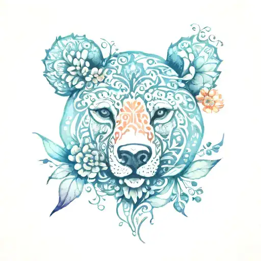 Paisley Bear Head Flowers Forming