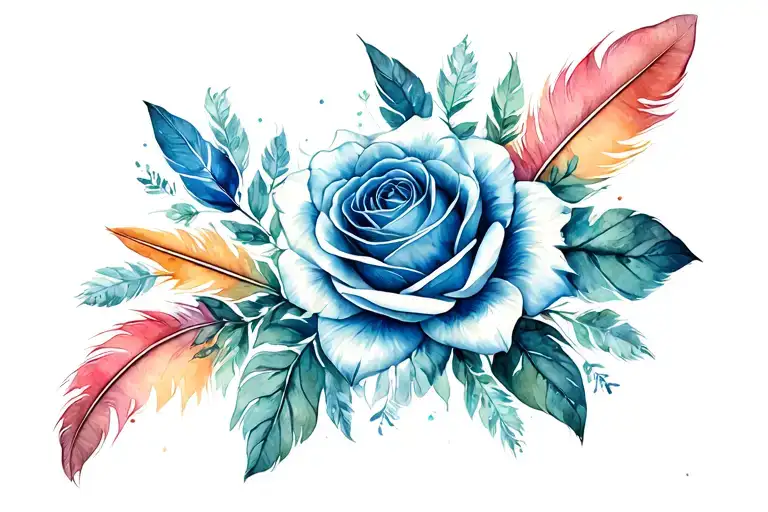 Feather Roses Wrapped