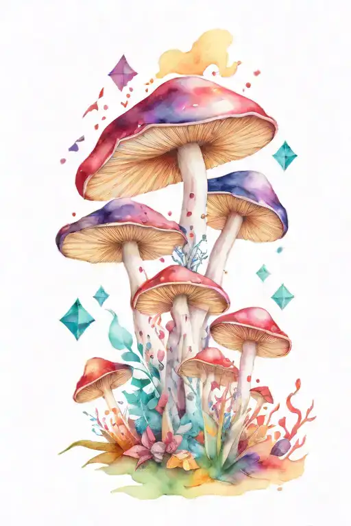 Trippy Mushrooms And Witch Crystals