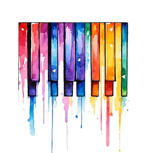 Autism Awareness Piano Keys