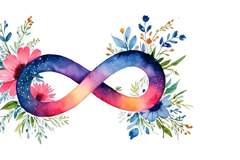 D&l Infinity Symbol With Cosmos Flower