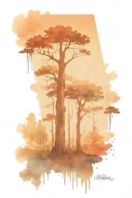 Alabama Wilderness Scene Inspired
