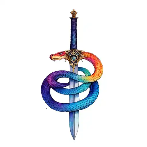 Snake Coiled Sword