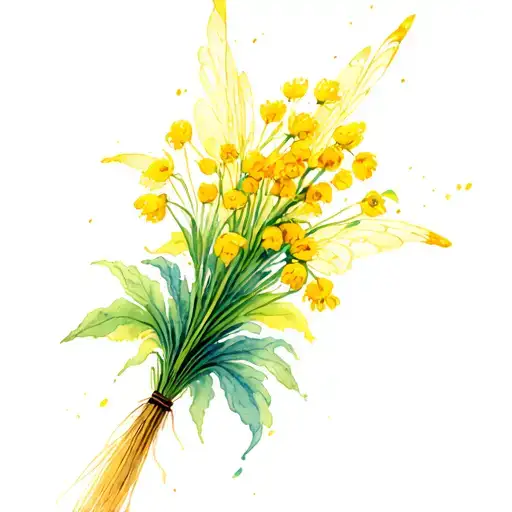 Scotch Broom Faerie In The Style Of Cicely Mary Barker