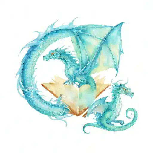 Book And Dragons Flying