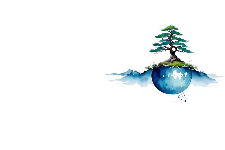 Bonsai Tree Growing Out Of A Sphere