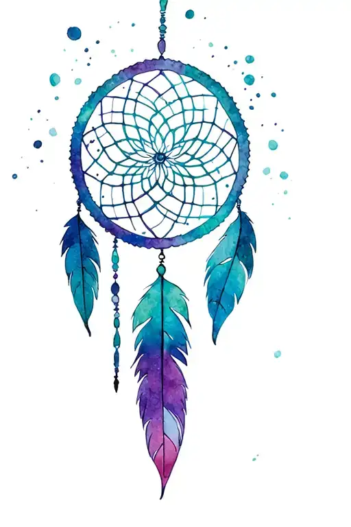 Yggdrasil In Dreamcatcher With Phoenix Feather