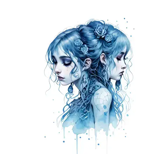 Goth Cyborg Gemini Sisters