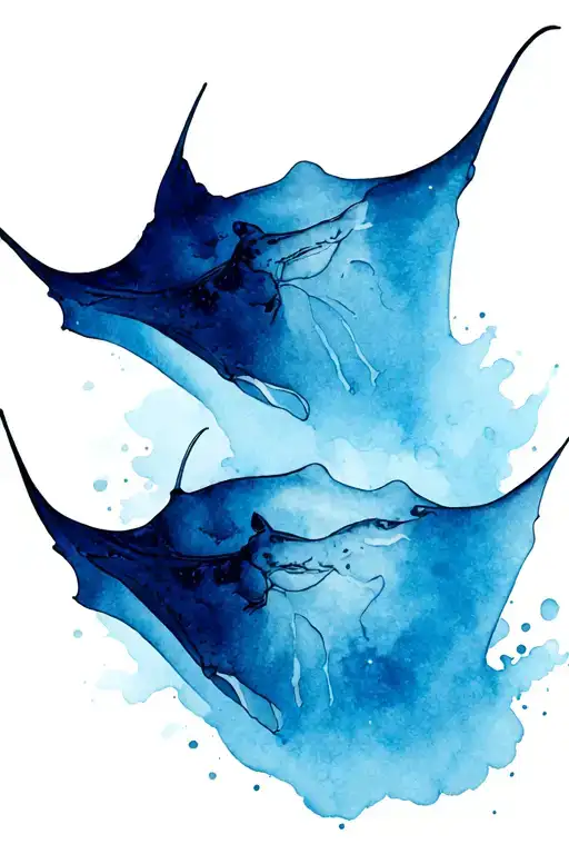 Raie Manta Ray Floating