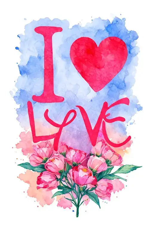 Blue Bonnet With Asl I Love You Symbol Intertwined