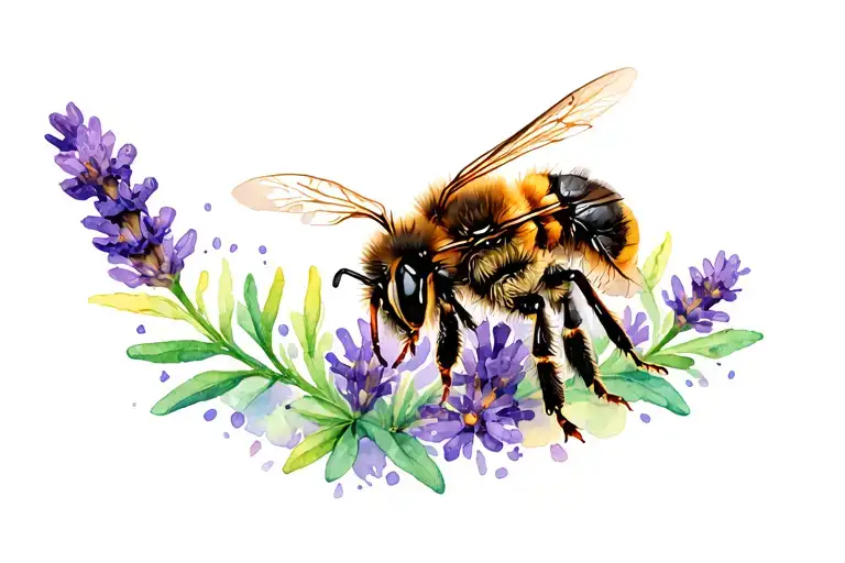 Bees And Lavender Ring