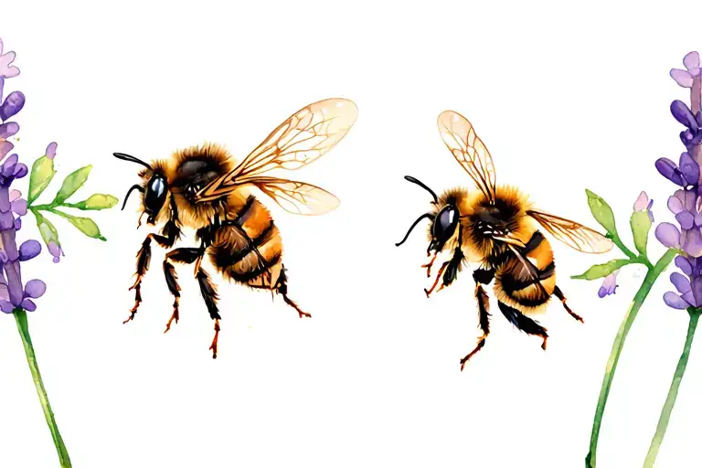 Bees And Lavender Ring