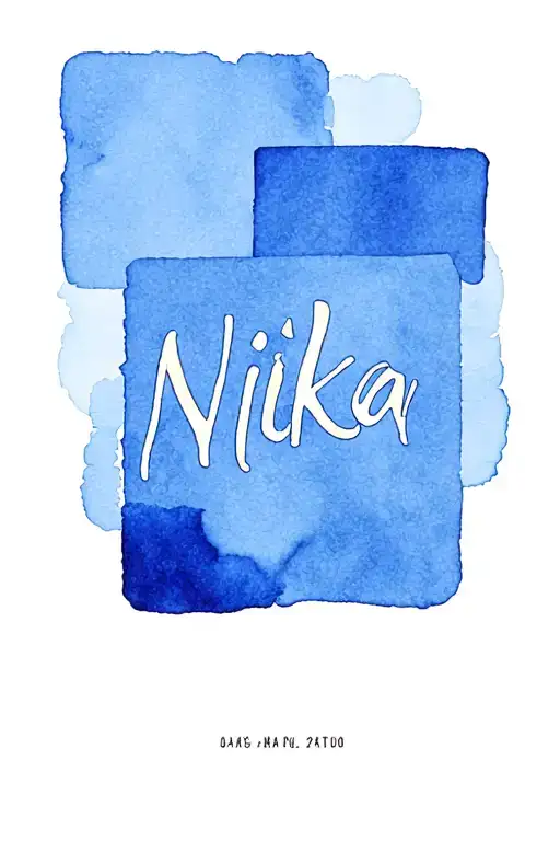 Squares And Inscribed Name Nika