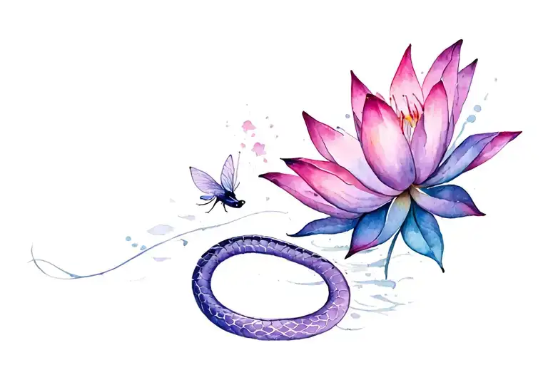 Snake Lotus Butter Fly Coming