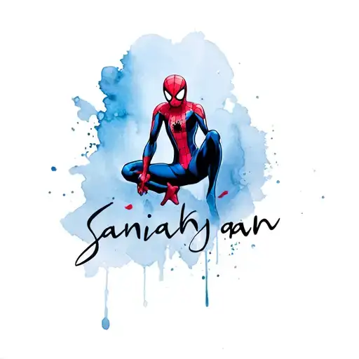Spider-man Abstract Feminine With Name Saniyah