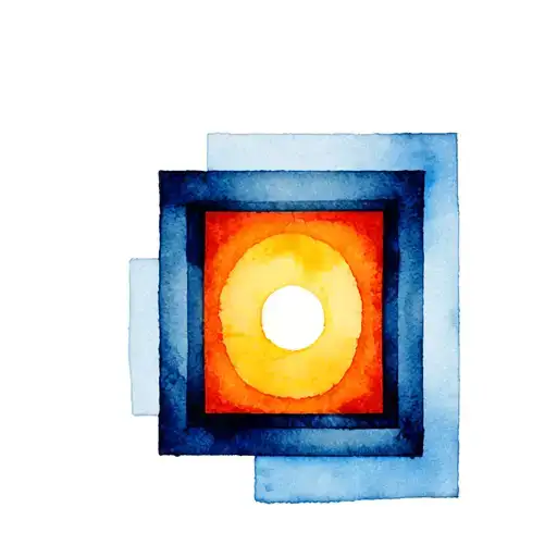 Single Column Of Four Symmetrical Squares