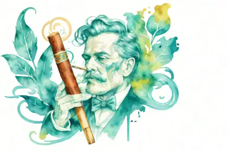 Cover Smoking A Cigar