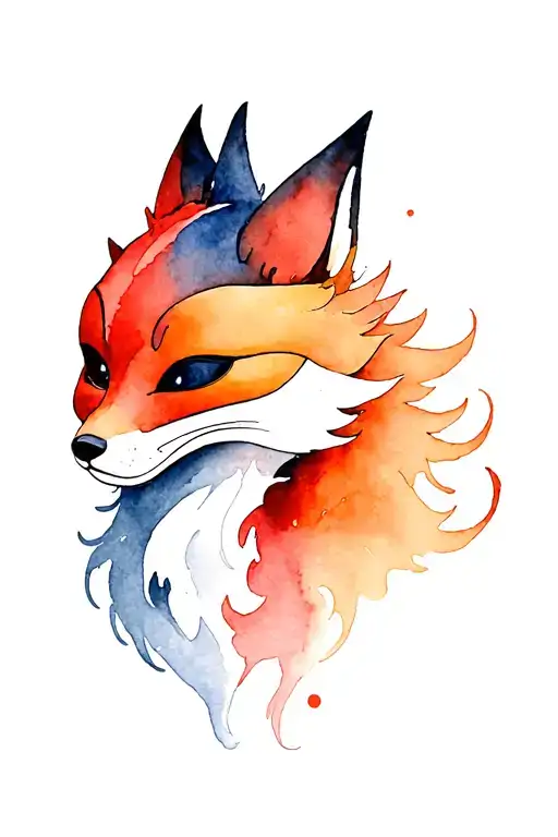 Kitsune With Hanya Mask