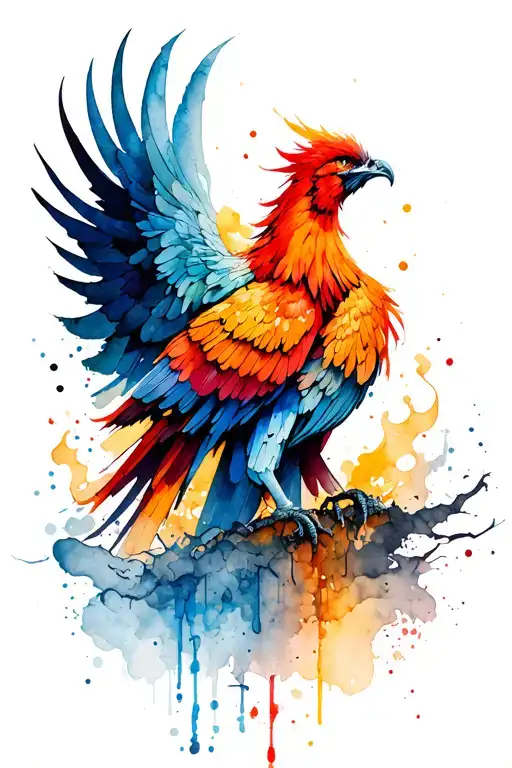 Palestine Phoenix Rising From Ashes Abstract