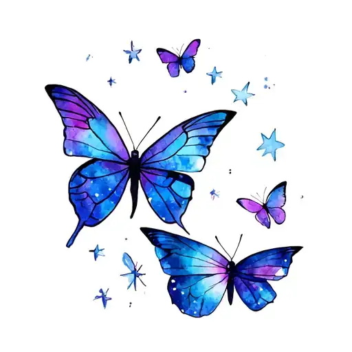 Butterflies Stars Shining