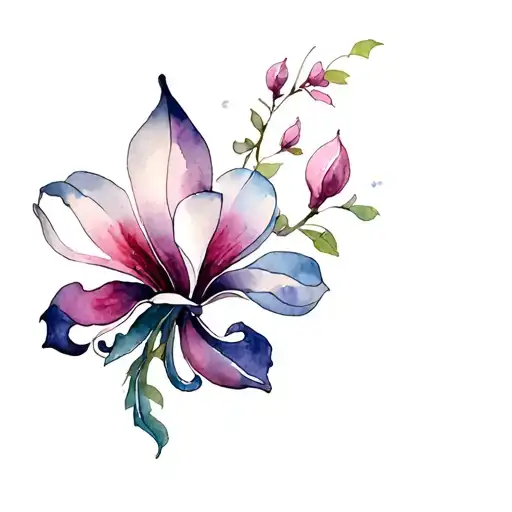 Fleur De Lis With Magnolia Flower