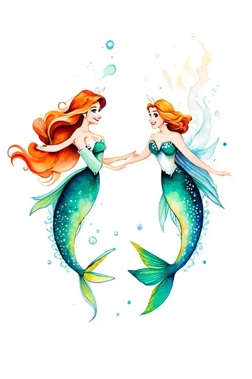 Ariel And Flounder