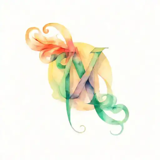 Letter Z And M Intertwined Symbolizing