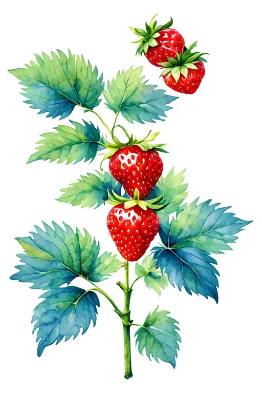 Wild Strawberry Plant Intertwined