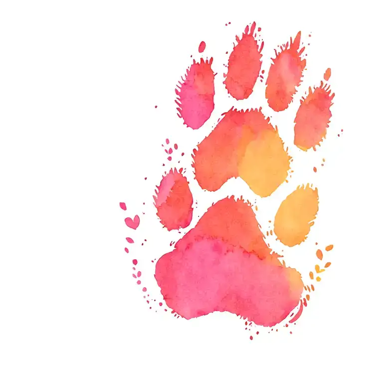 Cat Memorial Inked Paw Print