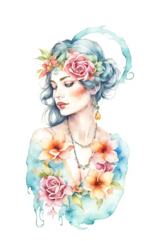 Gypsy Woman Watercolor