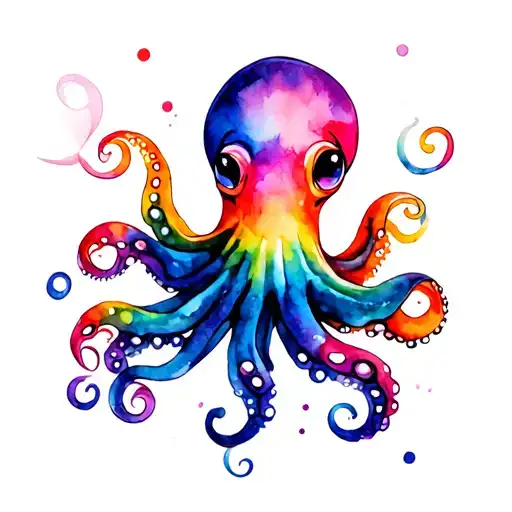Rainbow Baby Octopus