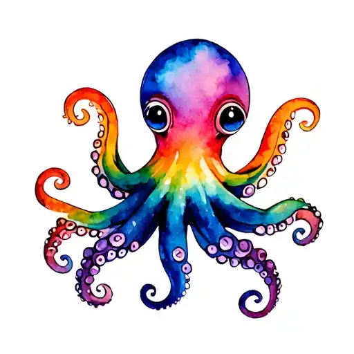 Rainbow Baby Octopus