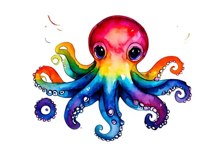 Rainbow Baby Octopus