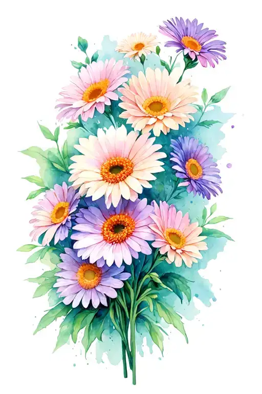 Gerbera Daisies Intertwined