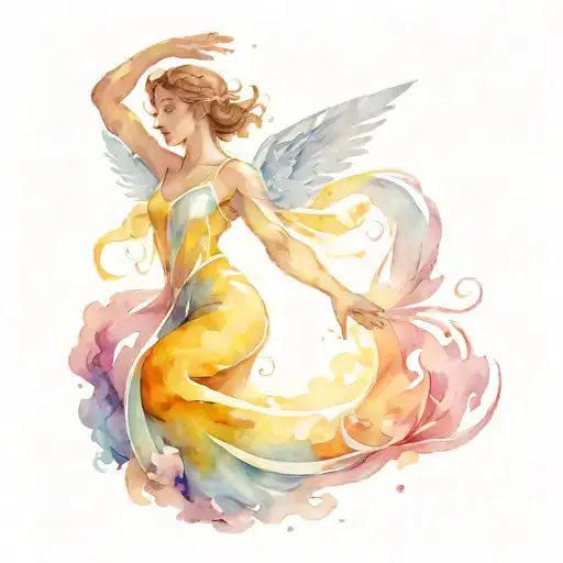 Angel Dancing In Clouds