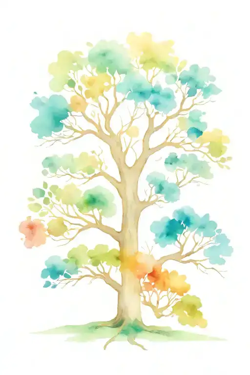 Family Tree With Each Member Surrounded