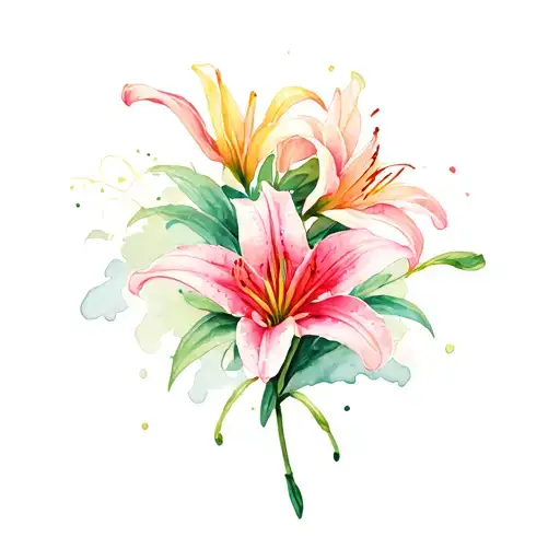 Yarn And Lillies Growing