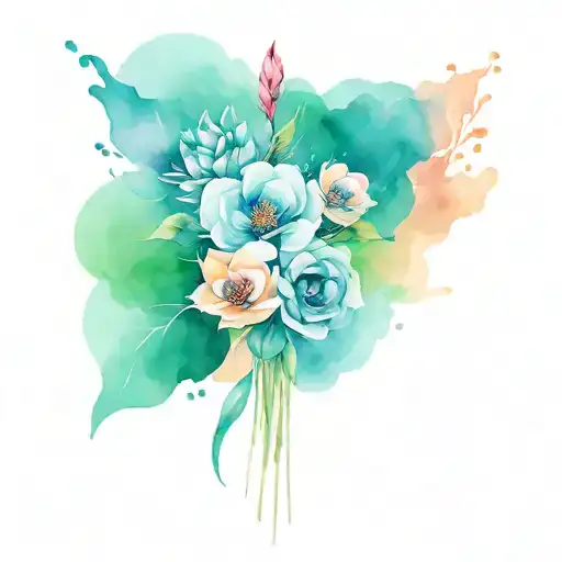 Flower Bouquet Abstract Design