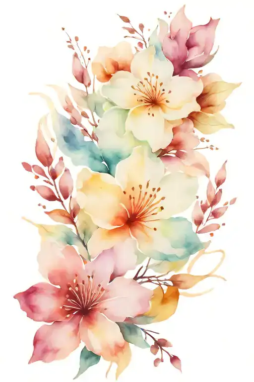 Flower Bouquet Abstract Design