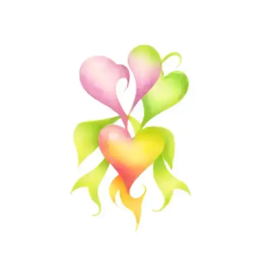 White Ribbon Foundation Tattoo Featuring Small Pink Purple And Light Green Hearts