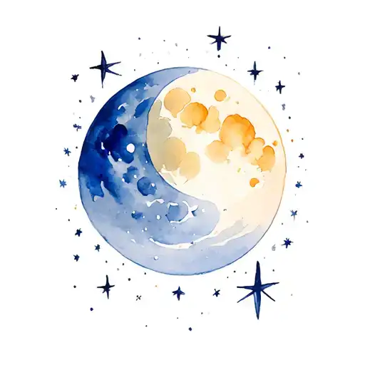 Mother Son Planet Stars Moon