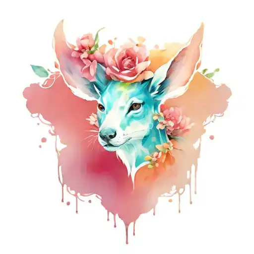 Flowers And Animals Representing Different