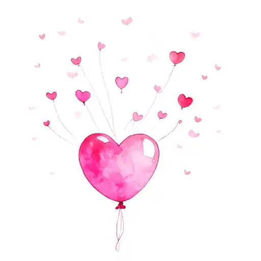 Stitch Hold A Heart Balloon Flying