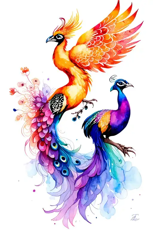 Peacock And Phoenix Polar Opposites