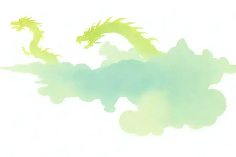 Japanese Landscapes With Japanese Dragon On The Back