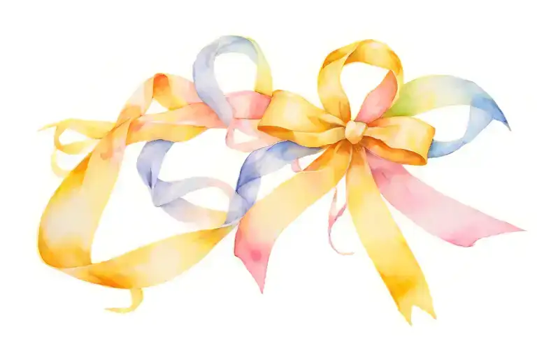 Periwinkle And Pink Ribbon